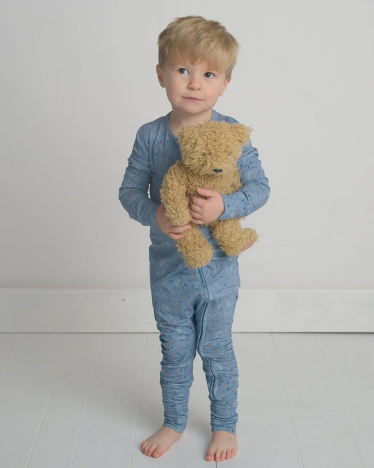 Aries Bamboo Romper, Zodiac Sign Print Toddler Bamboo Pajamas