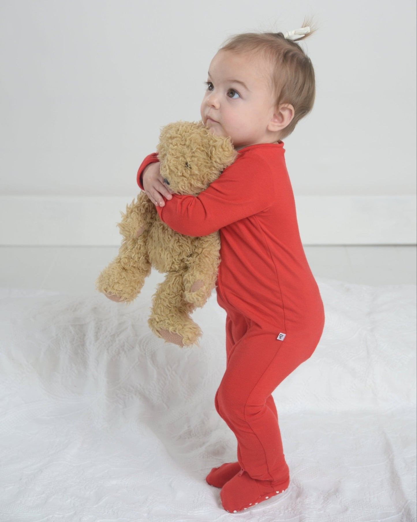 Red Footie Pajamas, Bamboo Zippy Pajamas, Infant Onesie, Holiday PJs