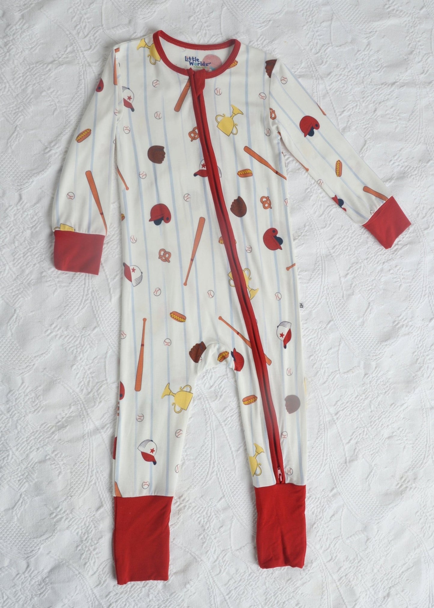 Baseball Bamboo Romper - Little WorldzRomper Pajama