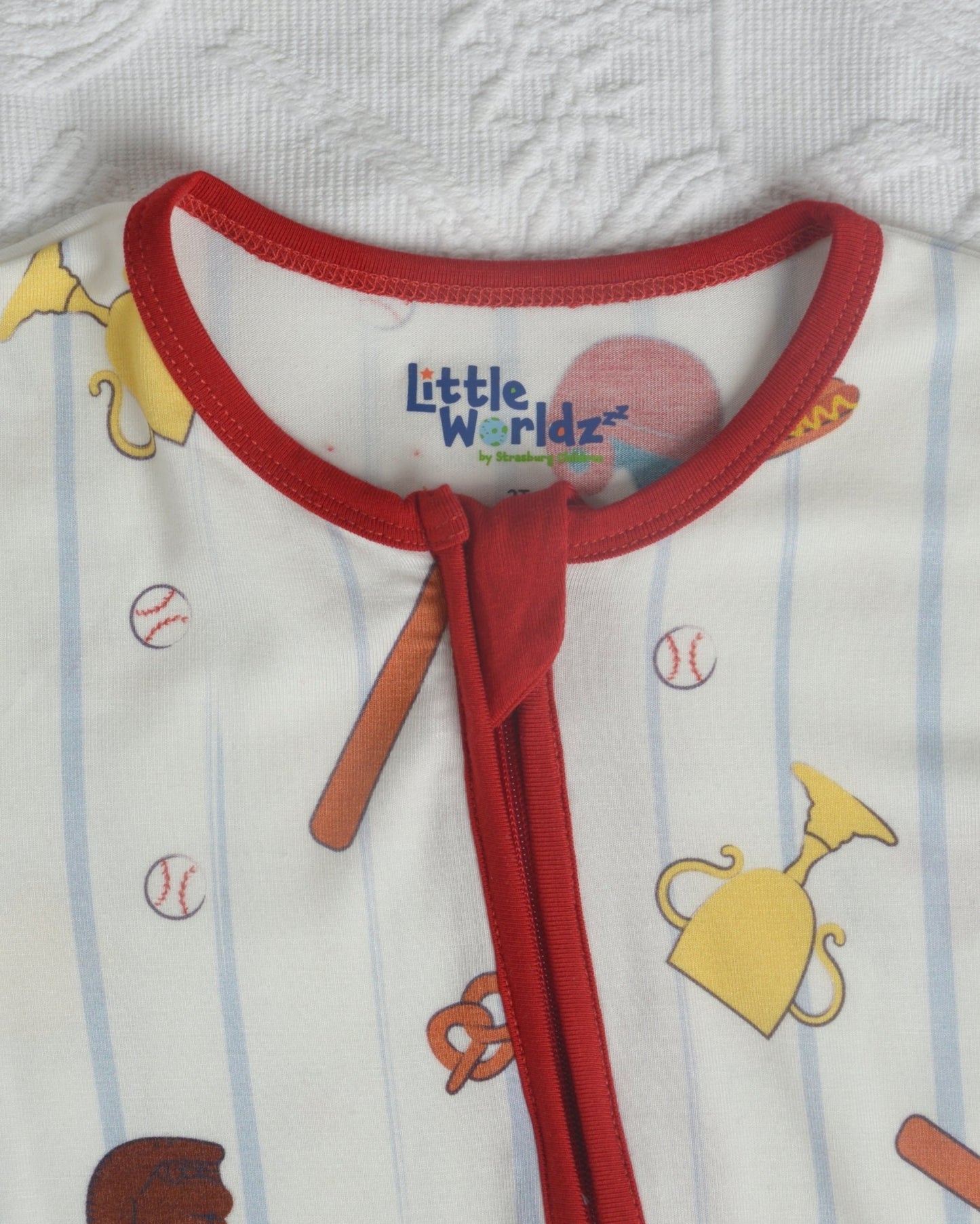 Baseball Bamboo Romper - Little WorldzRomper Pajama