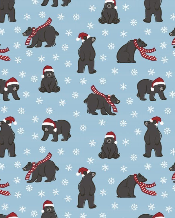 Christmas Pajamas for Kids, Bear Print Pajamas, Holiday Pajamas