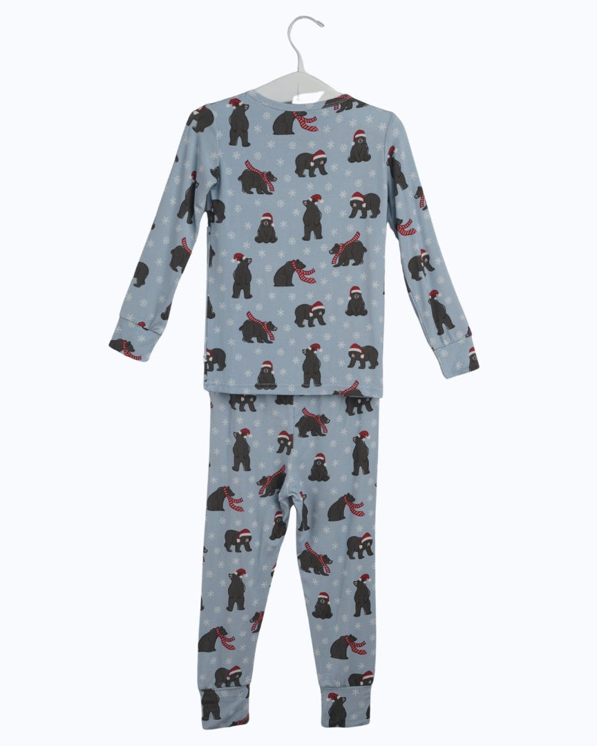 Christmas Pajamas for Kids, Bear Print Pajamas, Holiday Pajamas