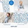 Blueberry Bamboo Zipper Footie - Little WorldzZipper Footie