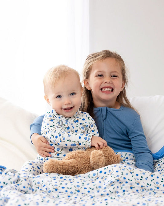 Blueberry Print Blanket, Bamboo Blanket, Kids Birthday Gifts