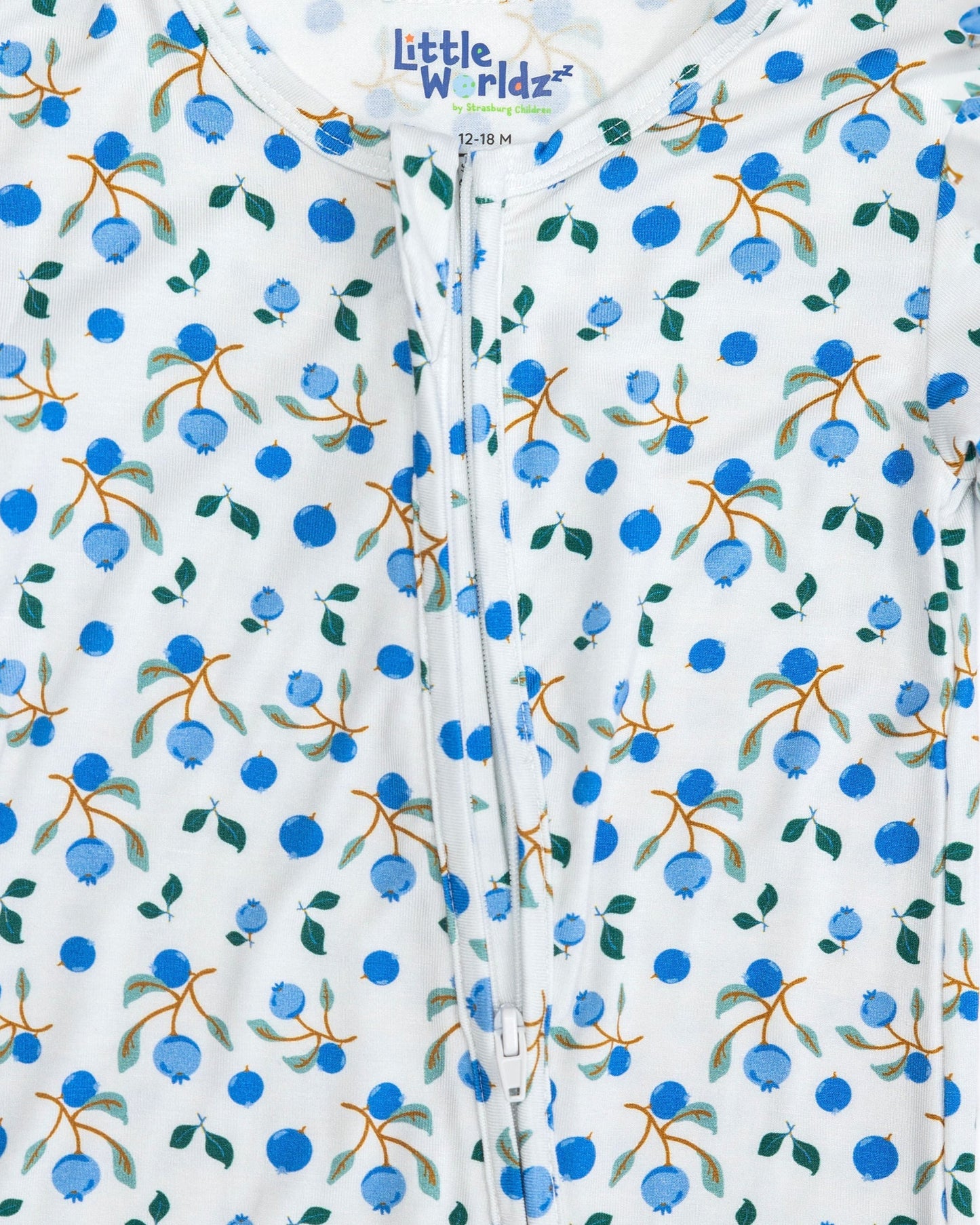 Bamboo Pajamas for Kids, Blueberry Print Pajamas, Soft Pajamas Toddler