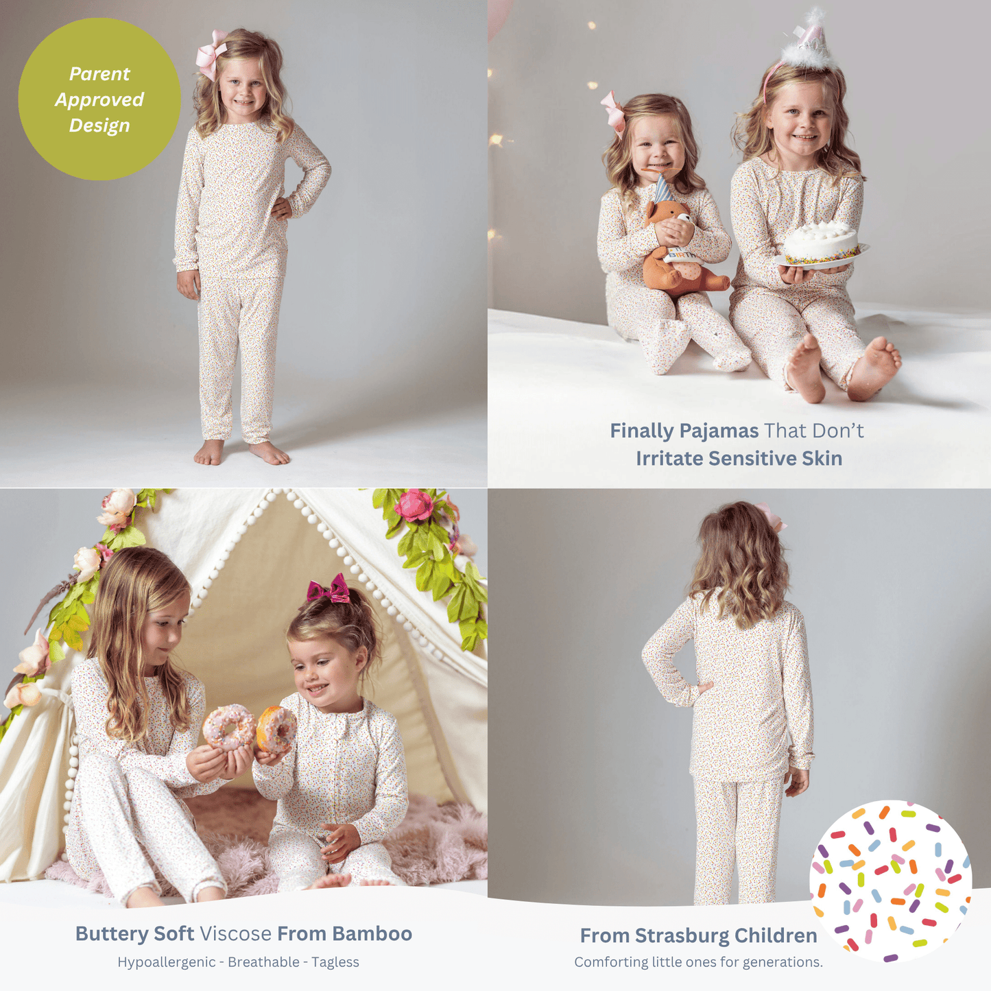 Carnival Bamboo Pajama Set for Kids - Little WorldzTwo Piece Set