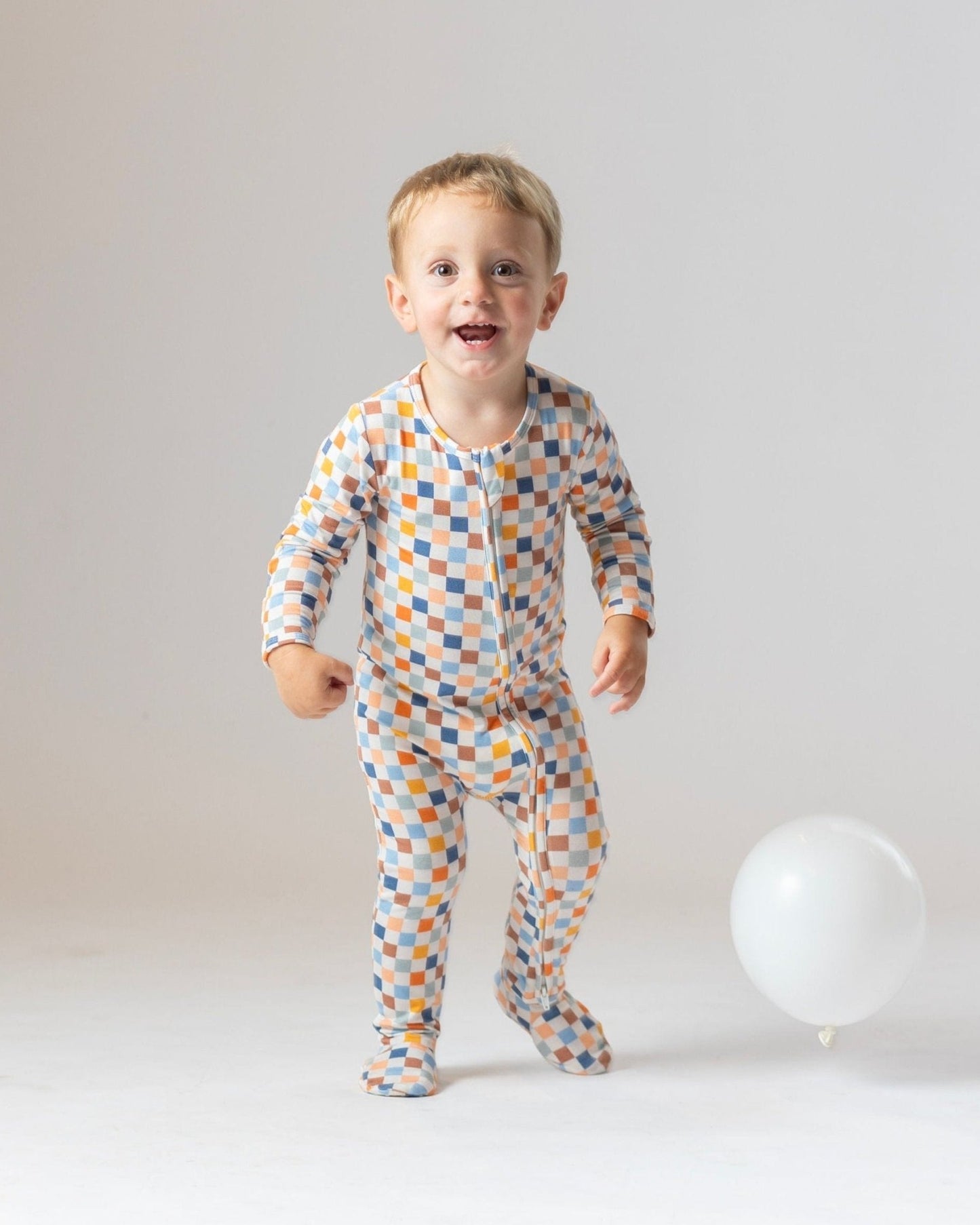 Bamboo Pajamas Kids, Zippy Pajamas, Checkered PJs