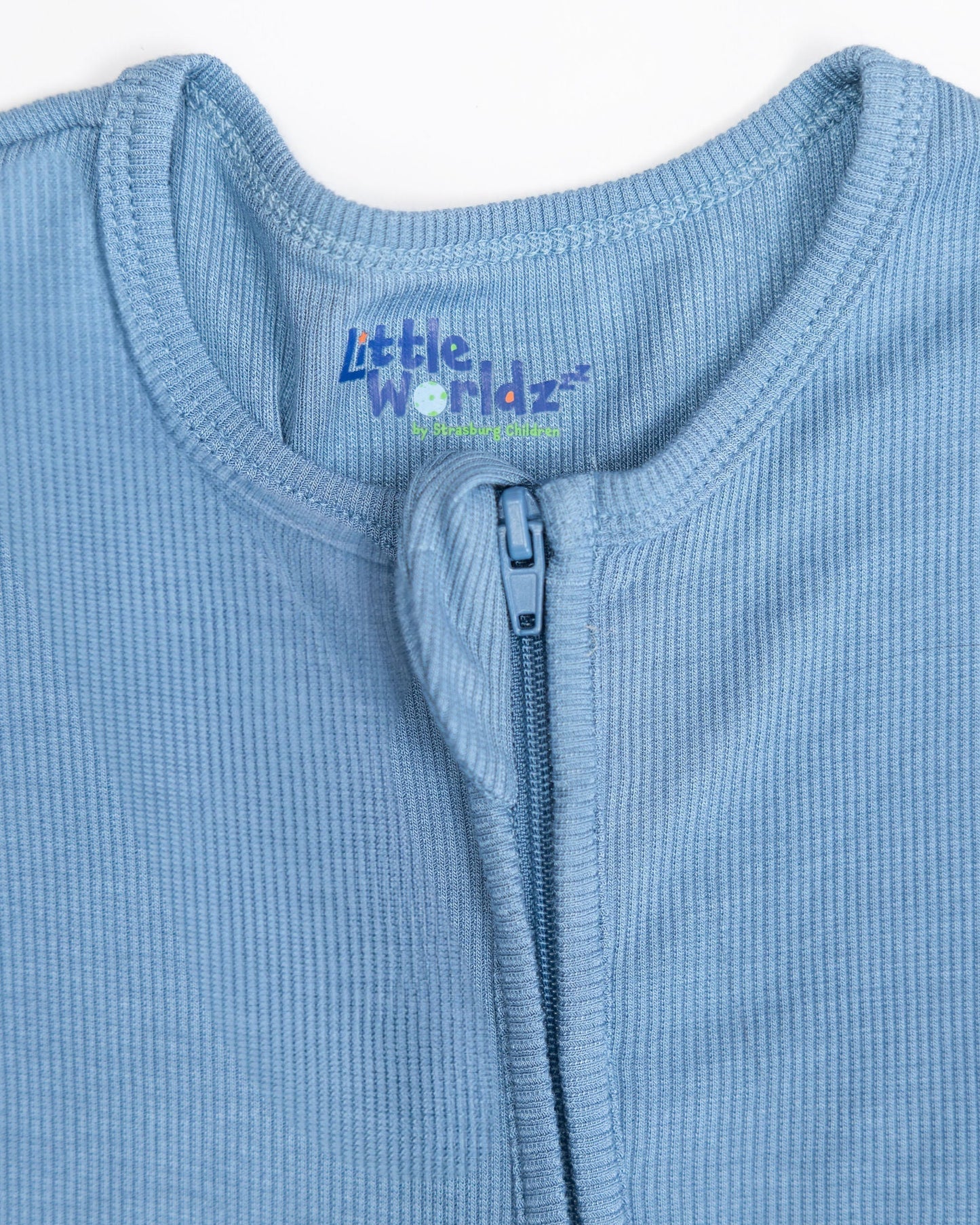 Bamboo Romper Pajamas for Kids, Blue Footie Pajamas, Baby Boy Gift