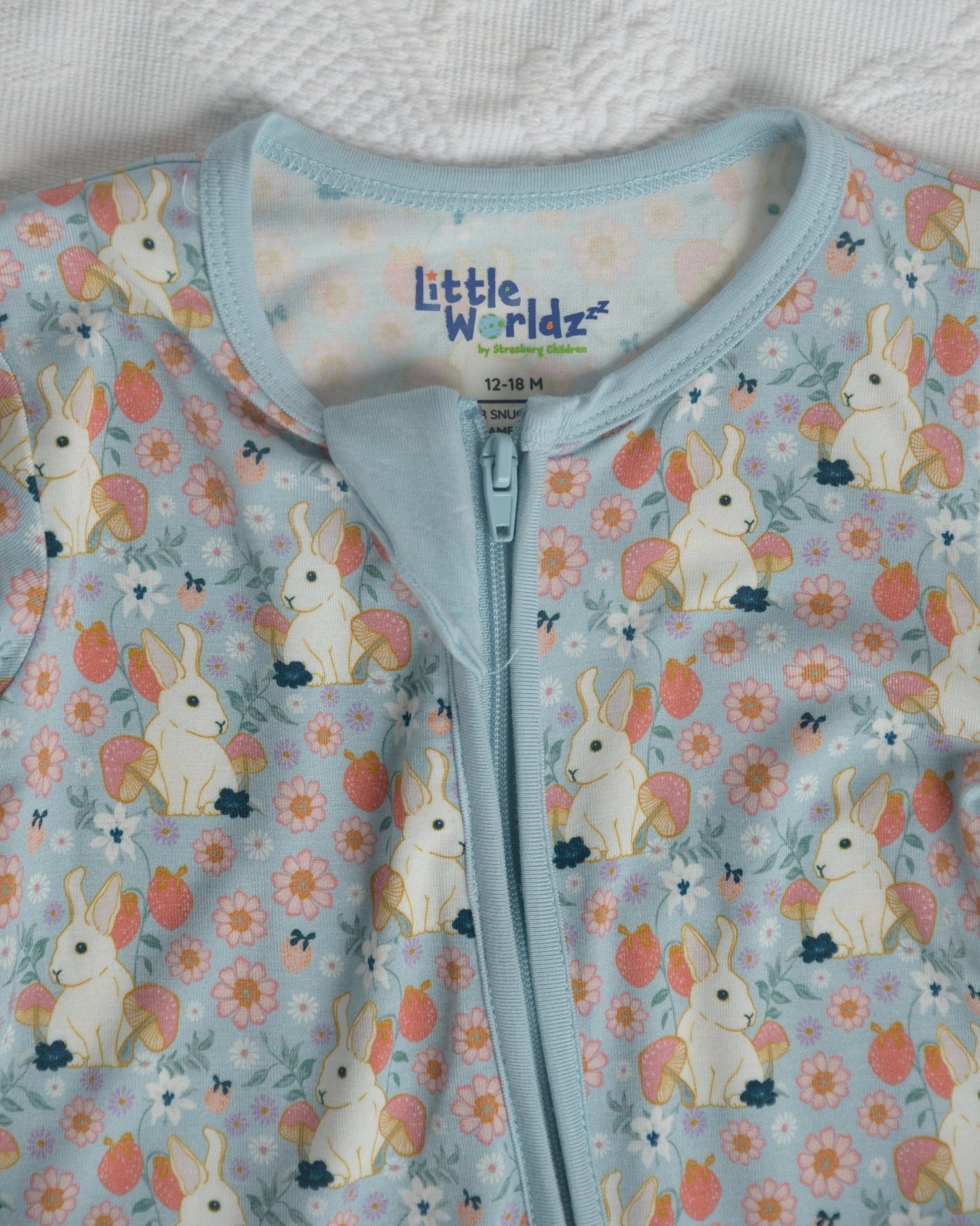 Bunny Bamboo Baby Pajama, Bunny Pajamas, Bamboo Onesie