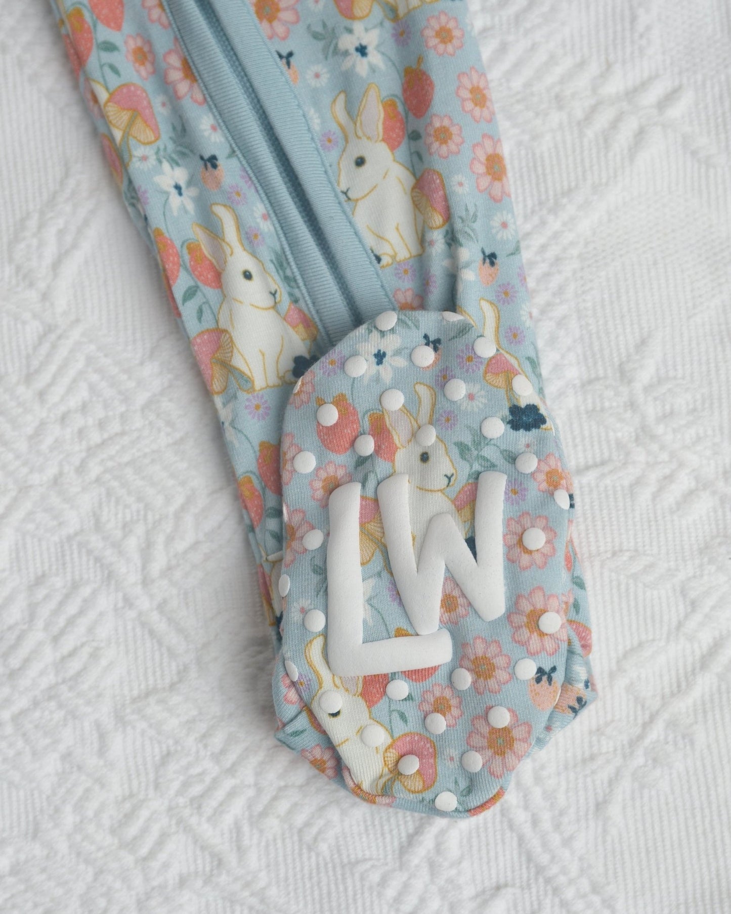 Bunny Bamboo Baby Pajama, Bunny Pajamas, Bamboo Onesie