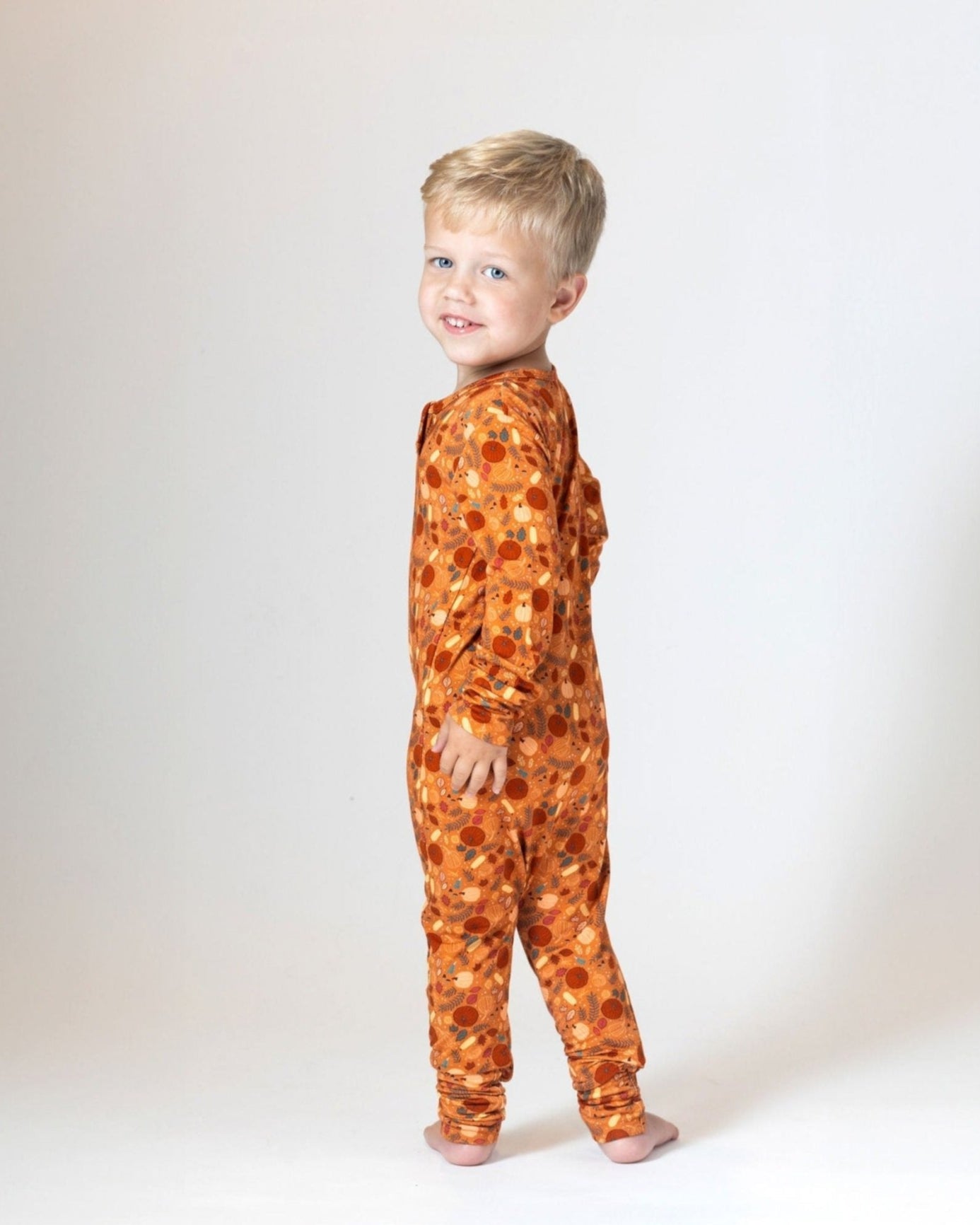 Fall Bamboo Romper, Soft Pajamas Toddler, Bamboo Pajamas for Kids