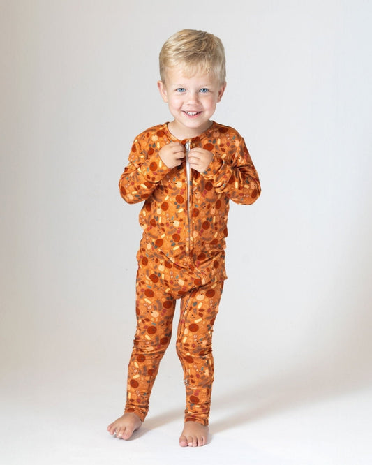 Fall Bamboo Romper, Soft Pajamas Toddler, Bamboo Pajamas for Kids