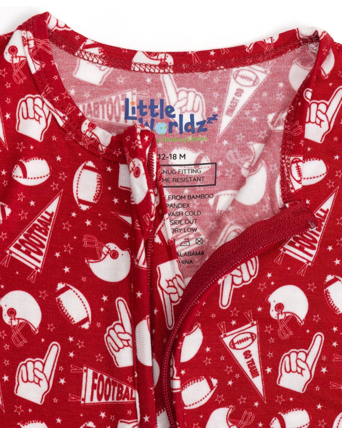 Football Romper Pajama, Alabama Football, Roll Tide, Kids Pajamas