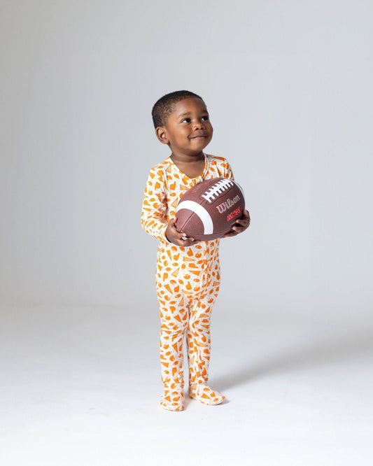 Bamboo Zipper Footie Pajamas, Tennessee Football, infant onesie