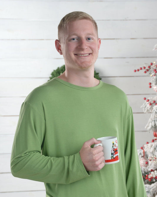 Christmas Pajamas for Men, Bamboo Pajamas for Adults, Matching PJs