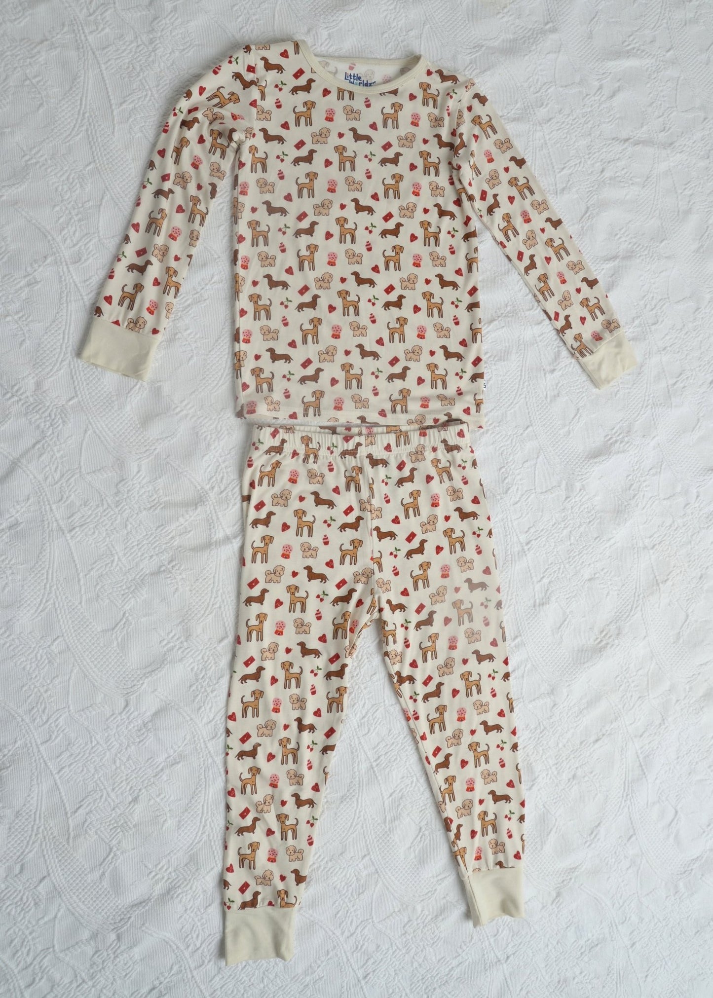 Puppy Two Piece PJs, Bamboo Pajama, Pajama Set for Kids, Dog Pajamas