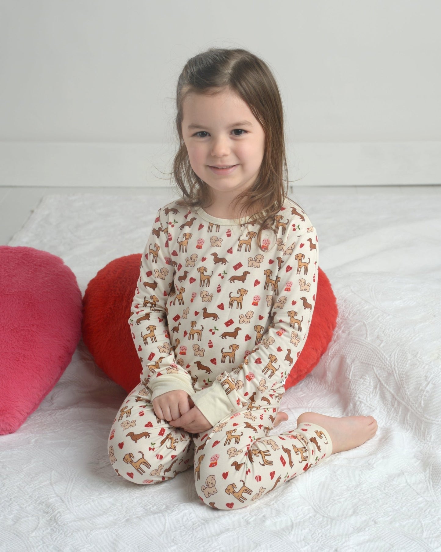 Puppy Two Piece PJs, Bamboo Pajama, Pajama Set for Kids, Dog Pajamas