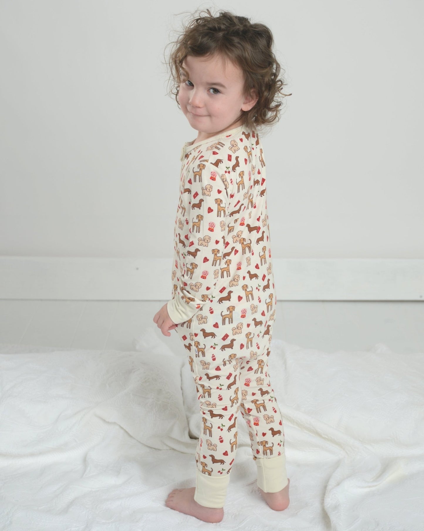 Puppy Toddler Bamboo Pajamas, Dog Pajamas, Bamboo PJ