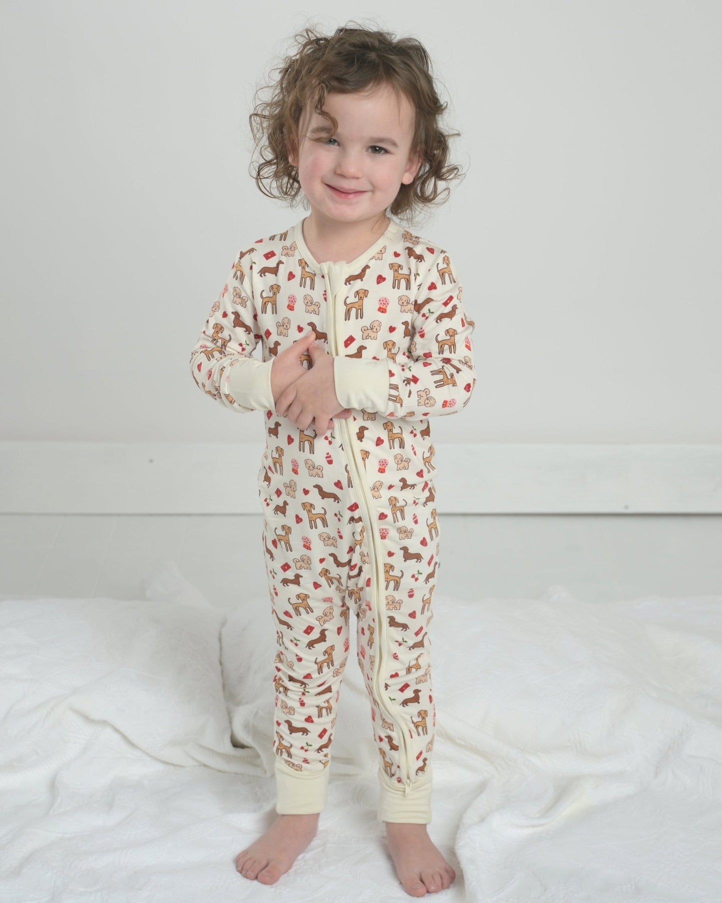 Puppy Toddler Bamboo Pajamas, Dog Pajamas, Bamboo PJ