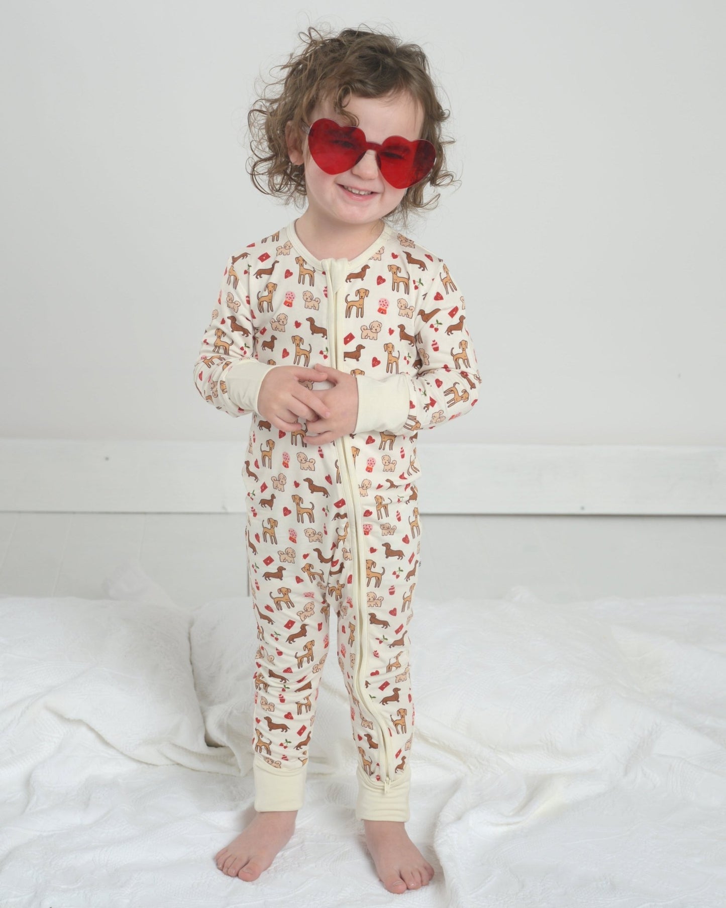 Puppy Toddler Bamboo Pajamas, Dog Pajamas, Bamboo PJ