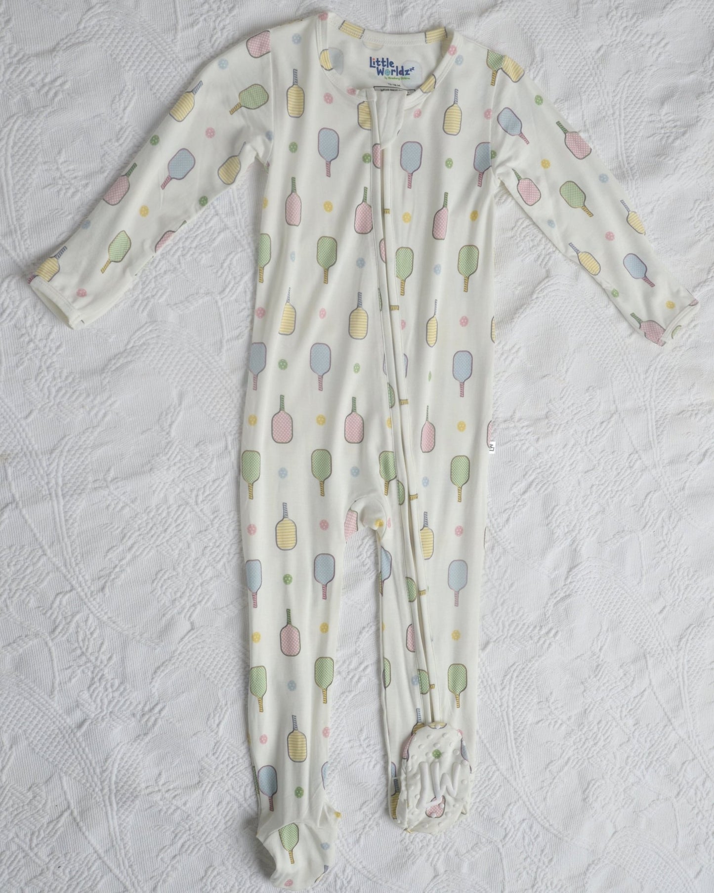 Pickleball Bamboo Onesie, Sports Baby Clothes, Bamboo Baby Pajamas