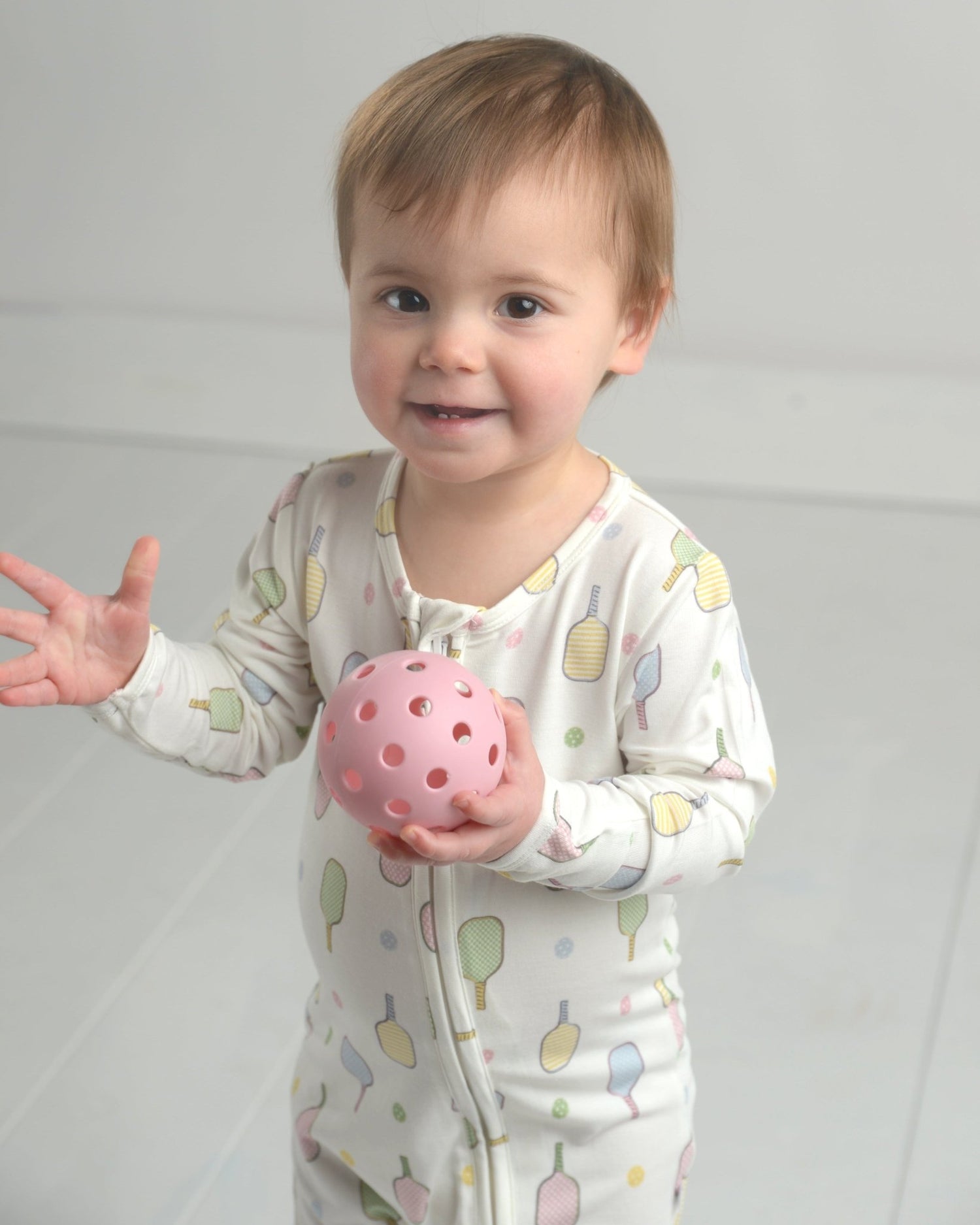 Pickleball Bamboo Onesie, Sports Baby Clothes, Bamboo Baby Pajamas