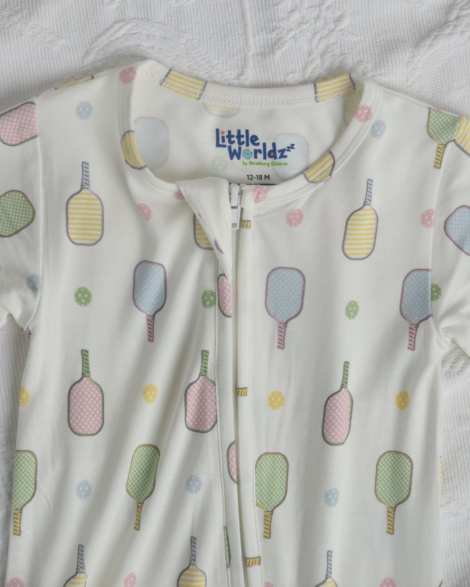 Pickleball Bamboo Onesie, Sports Baby Clothes, Bamboo Baby Pajamas