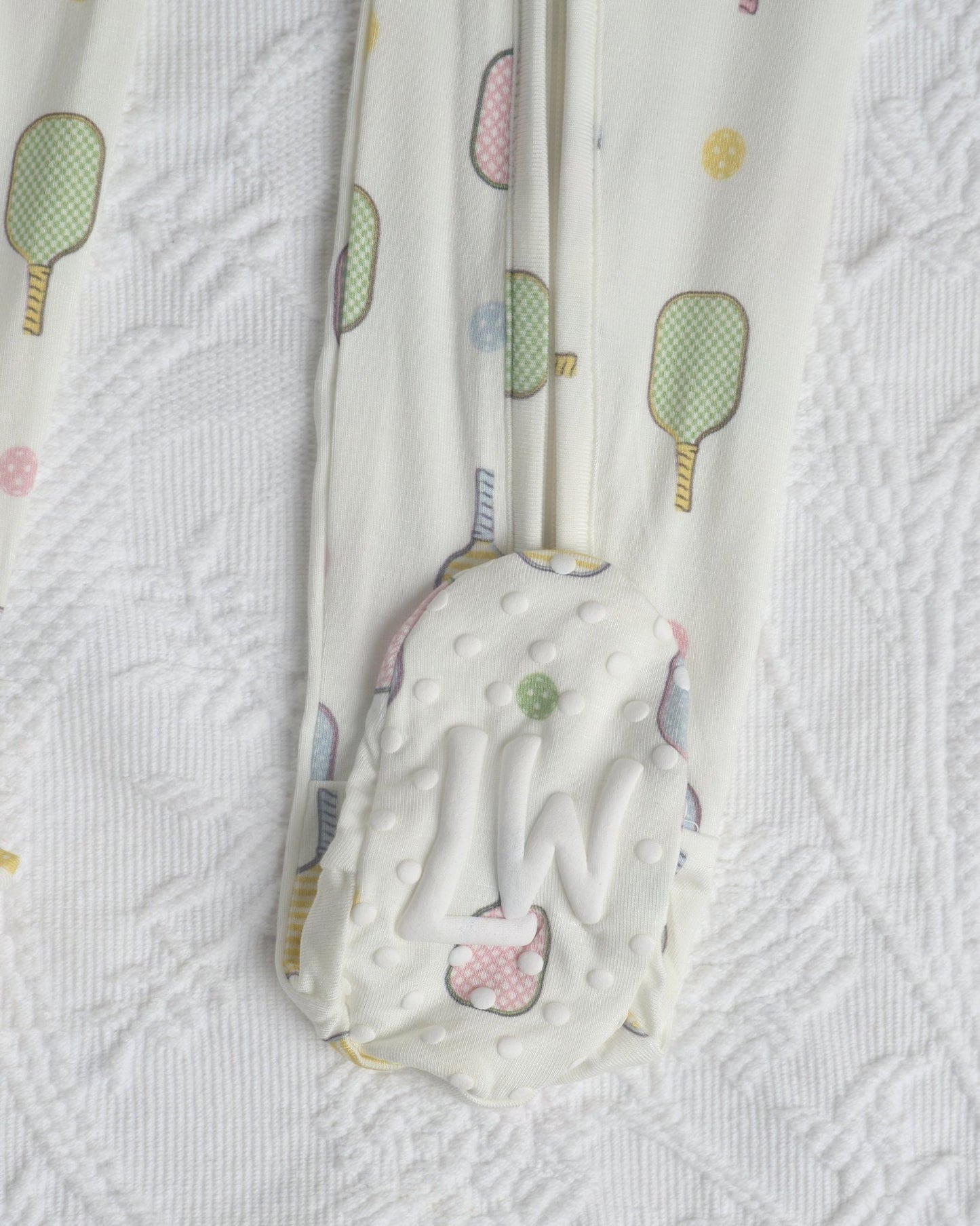 Pickleball Bamboo Onesie, Sports Baby Clothes, Bamboo Baby Pajamas