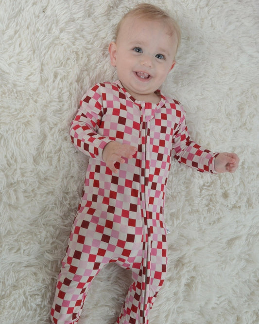 Bamboo Pajamas for Kids, Soft Pajamas Toddler, Checkered Print Clothes