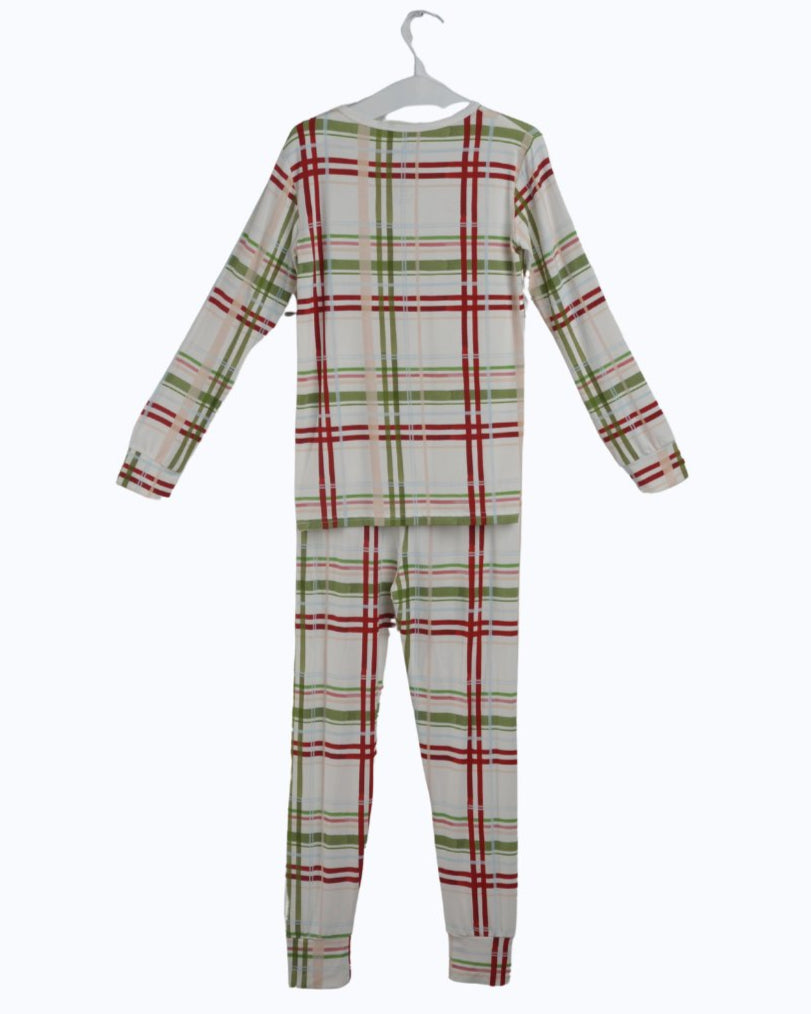 Bamboo Pajamas for Kids, Soft Pajamas Toddler, Plaid Print Pajamas