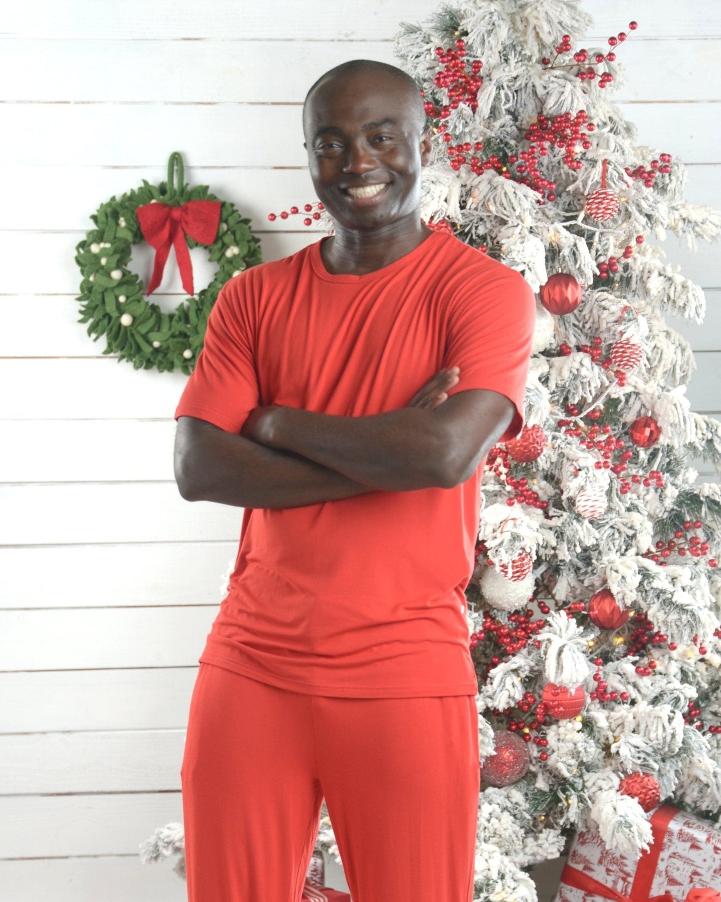 Christmas Men's Bamboo Pajamas, Holiday Set, Men's Bamboo Pajamas