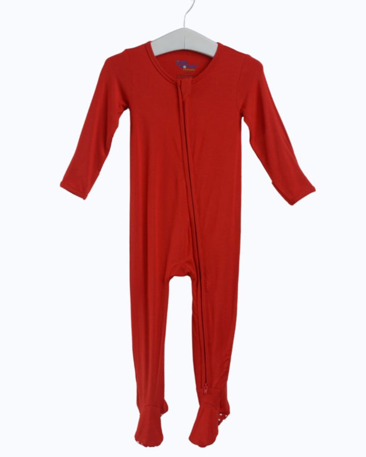 Red Footie Pajamas, Bamboo Zippy Pajamas, Infant Onesie, Holiday PJs