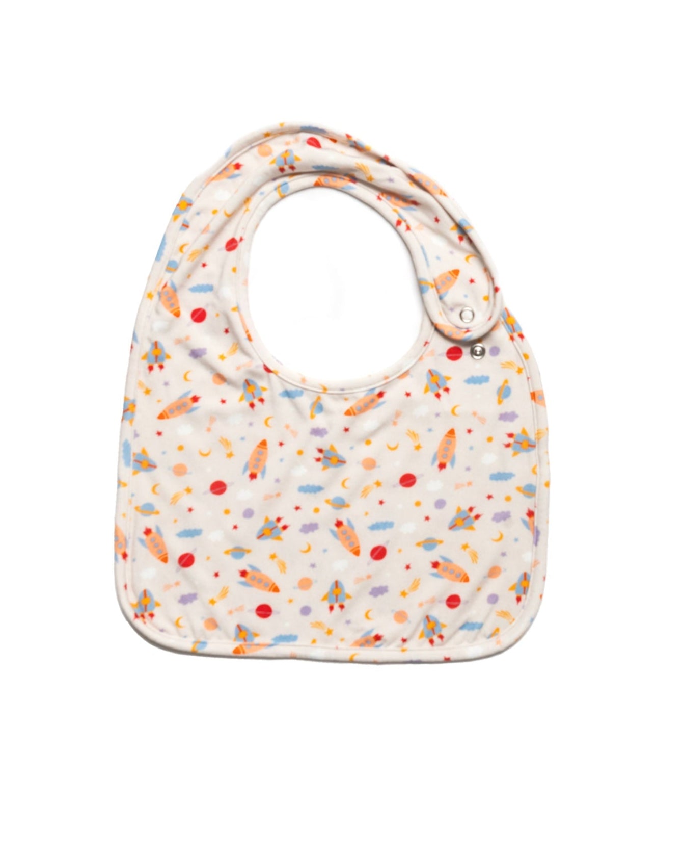 Rocketship Bib made of soft bamboo for baby