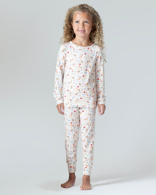 Rocketship Bamboo Pajama Set, Space Pajamas, Bamboo Kids Pajamas