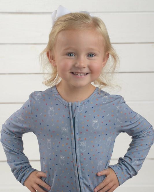 Bamboo Pajamas for Kids, Soft Pajamas Toddler, Owl Print Pajamas