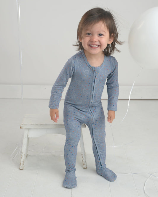 Scorpio Zipper Footie Pajamas, Bamboo Pajamas for Kids, Star Sign PJs