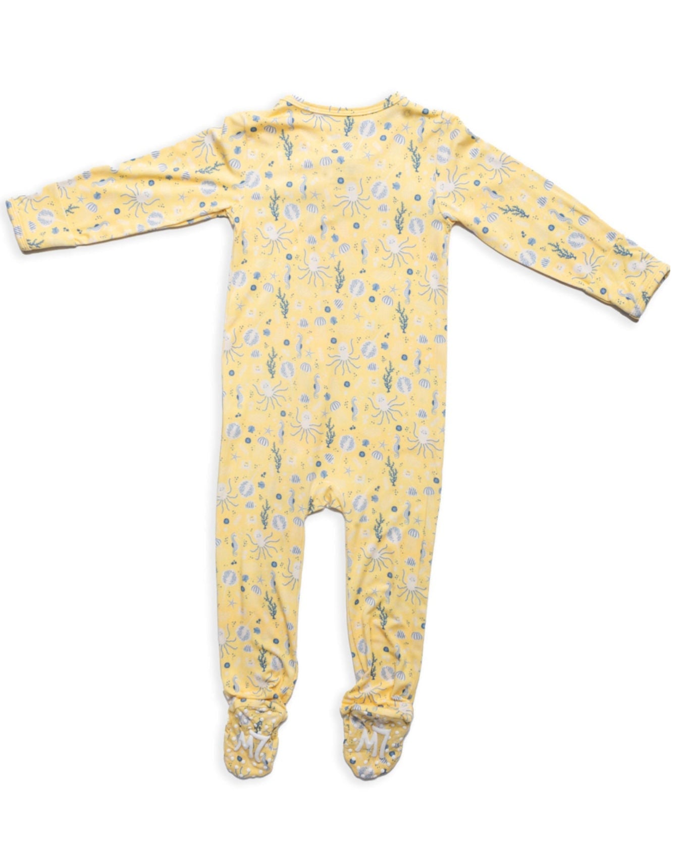Sea Creatures Bamboo Onesie, Soft Pajamas Toddler, Bamboo Pjs for Kids