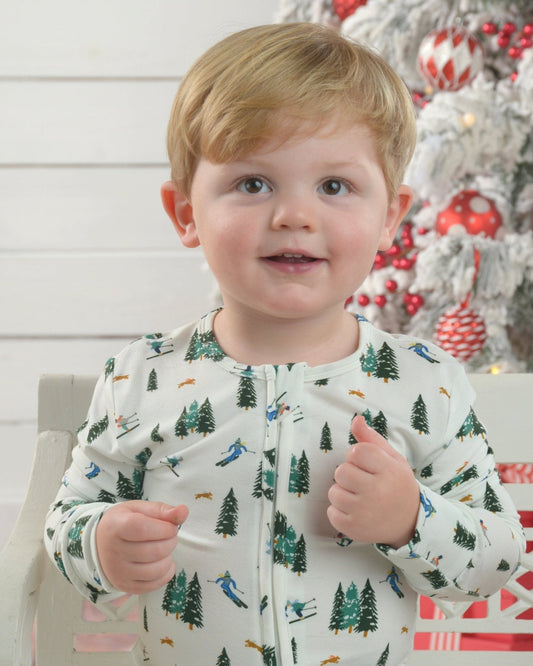 Bamboo Pajamas for Kids, Soft Pajamas Toddler, Ski Inspired Clothes