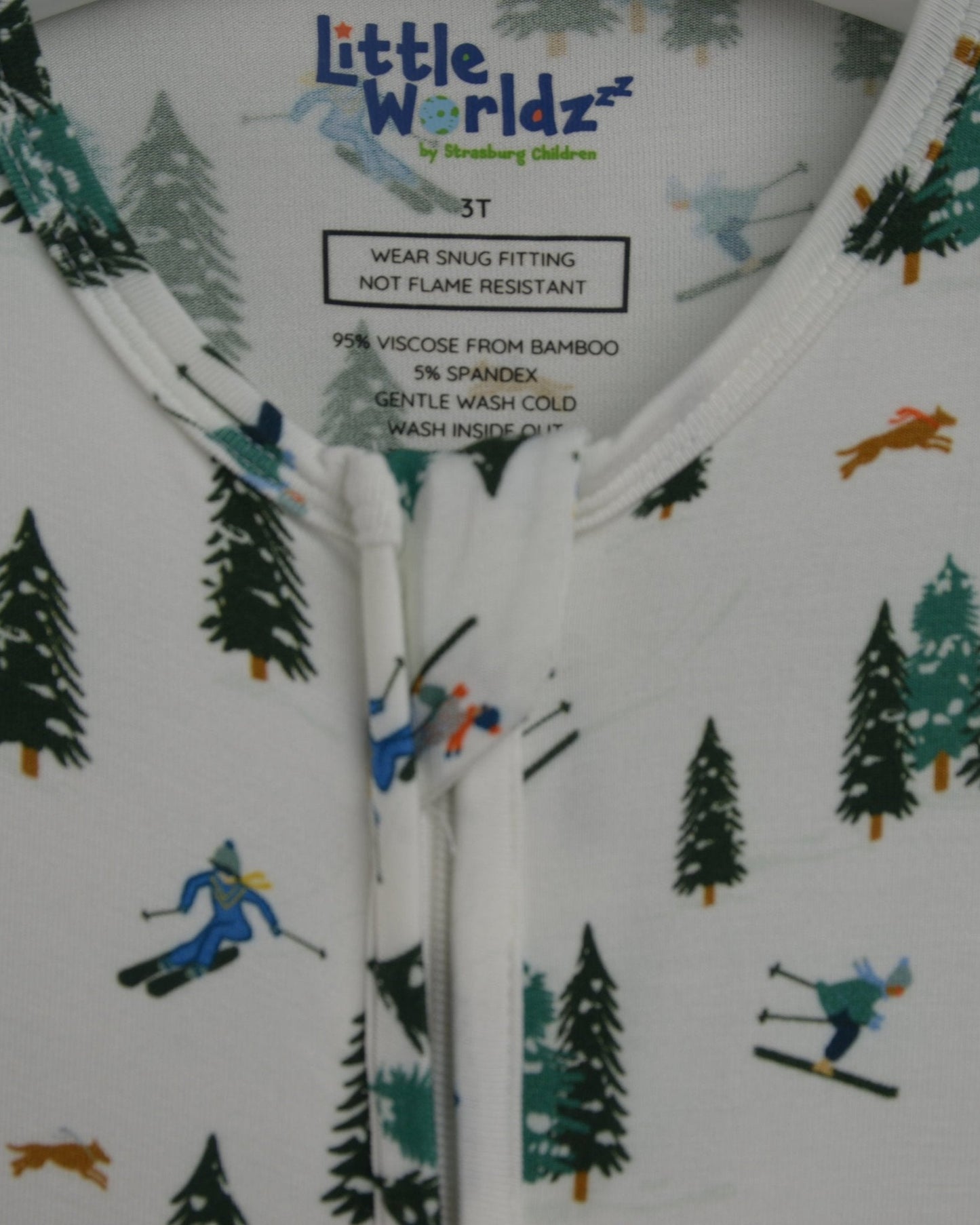 Bamboo Pajamas for Kids, Soft Pajamas Toddler, Ski Inspired Clothes