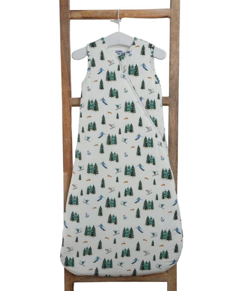 Bamboo Sleep Sack for Baby, Ski Print, Sleep Bag