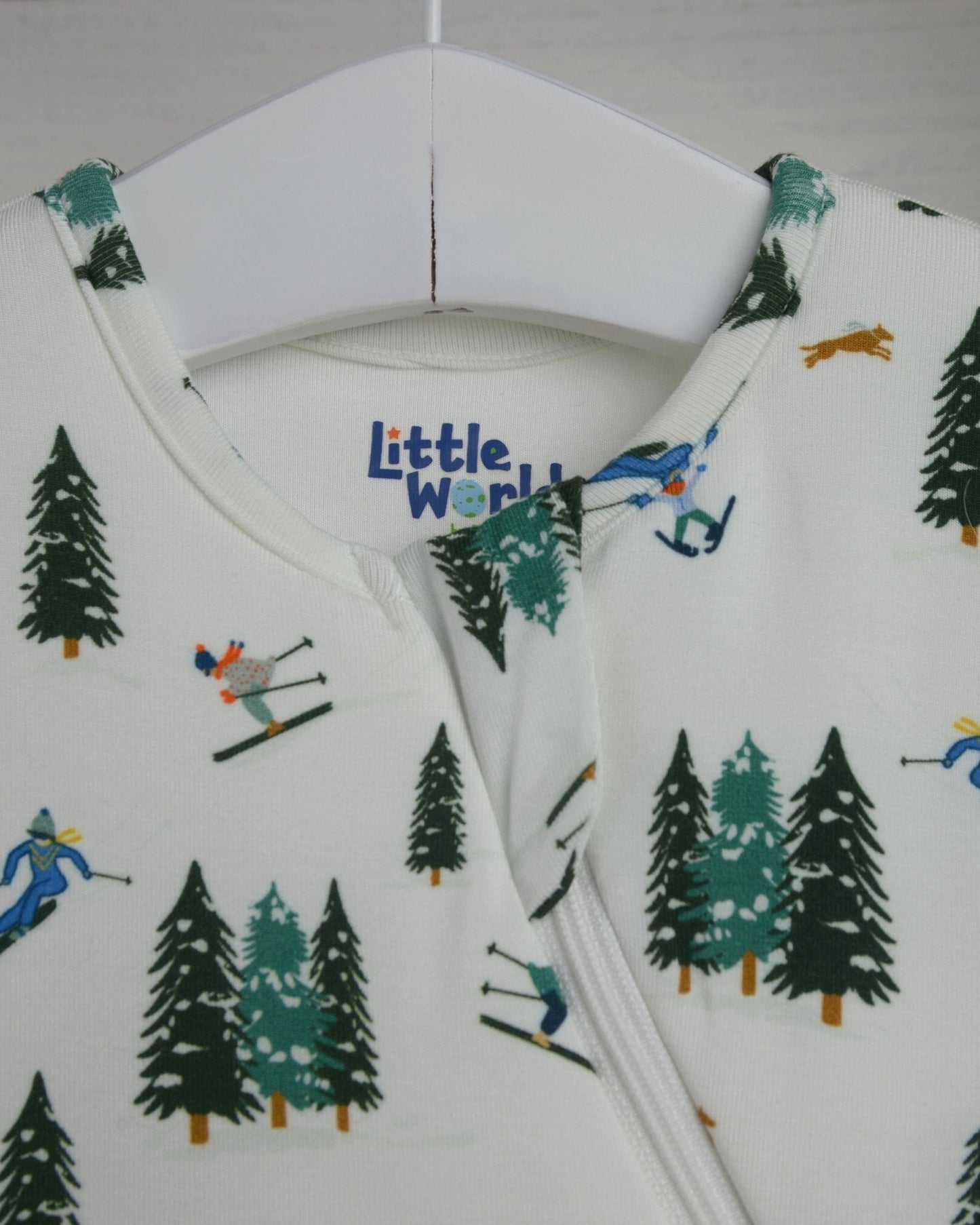 Bamboo Sleep Sack for Baby, Ski Print, Sleep Bag