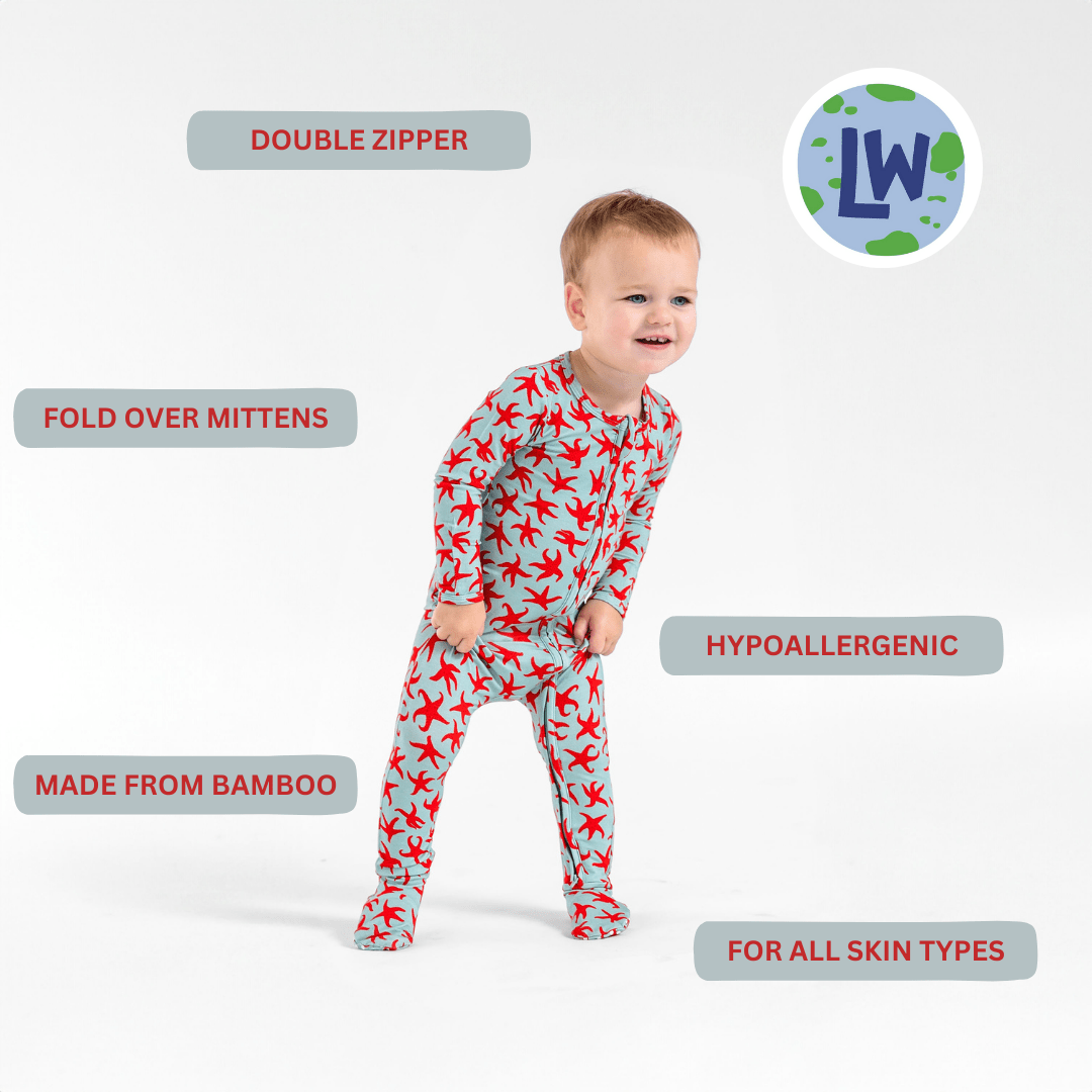 Starfish Bamboo Romper - Little WorldzRomper Pajama