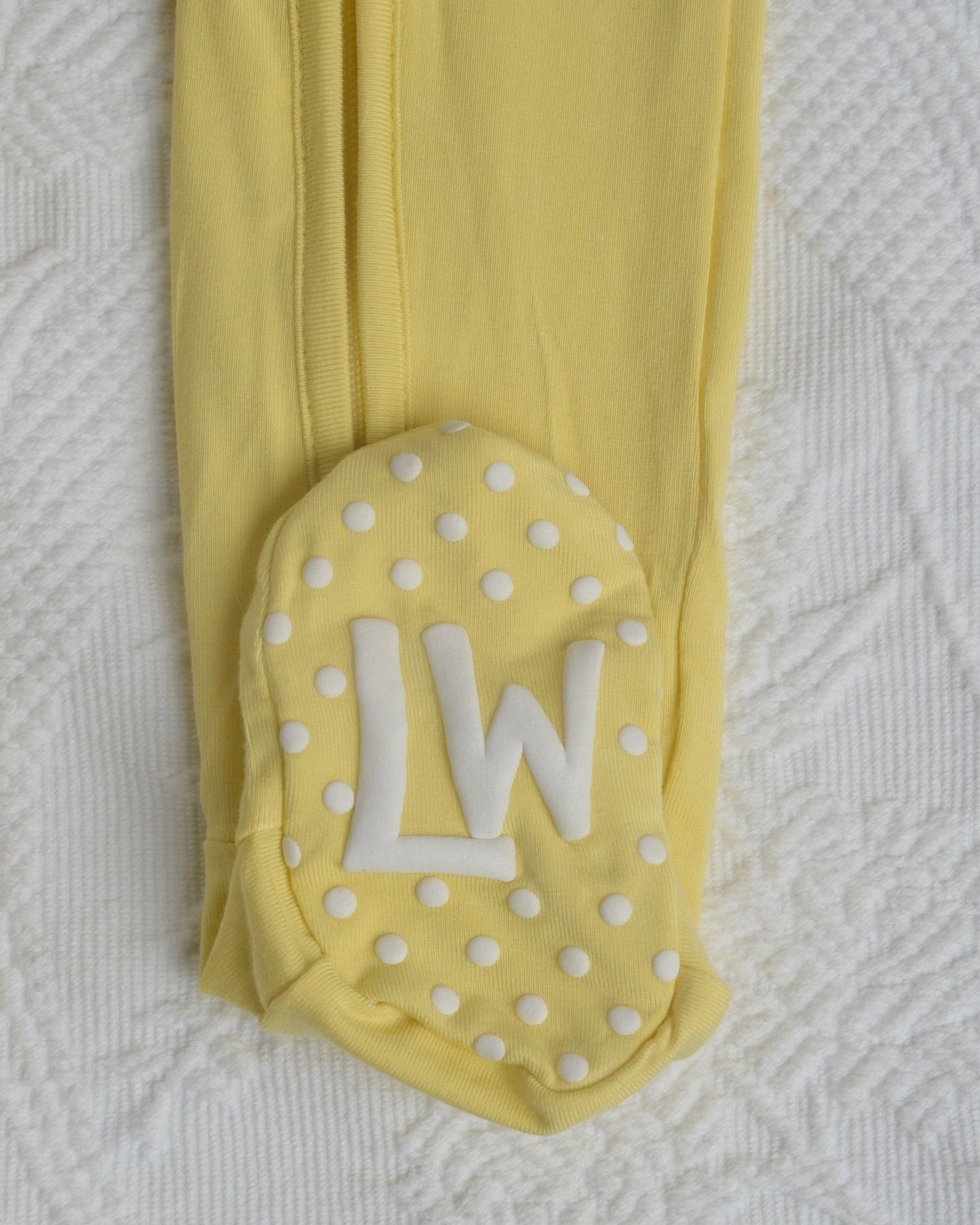 Yellow Bamboo Onesie for Infant, Spring Bamboo Pajamas for Baby and Kids