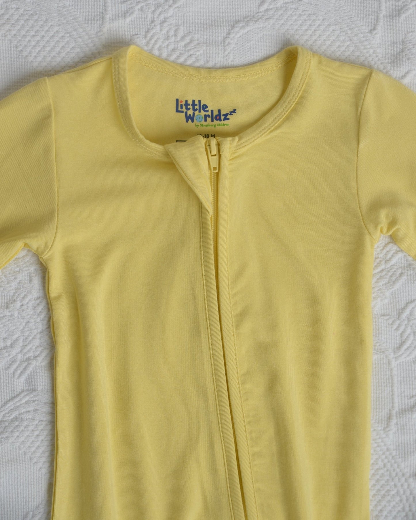 Yellow Bamboo Onesie for Infant, Spring Bamboo Pajamas for Baby and Kids
