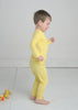Yellow Bamboo Pajama Set, Spring Bamboo Pajamas, Bamboo PJ for Kids