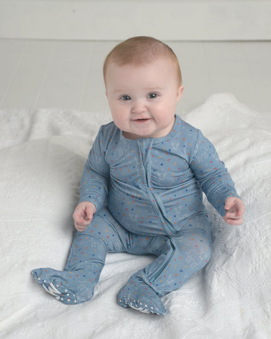 Taurus Bamboo Footie for Baby, Zodiac Sign Footie, Zodiac Bamboo Pjs
