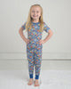Floral Two Piece Bamboo Pajama Set, Floral PJs, Bamboo Pajamas for kid