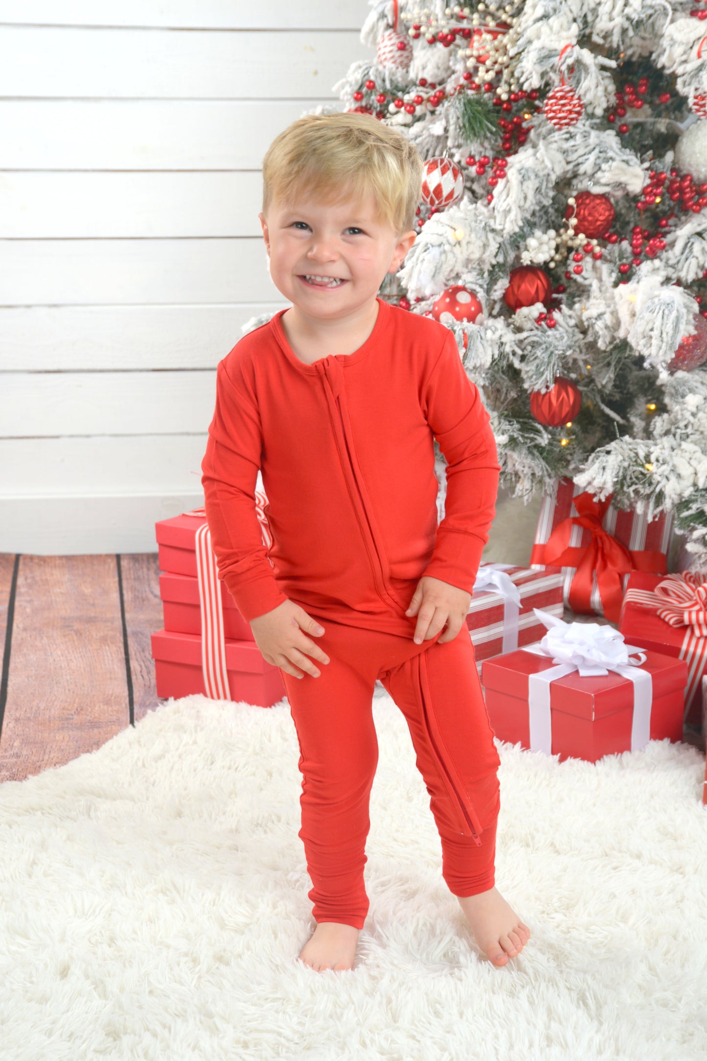 Bamboo Toddler Pajama in Red