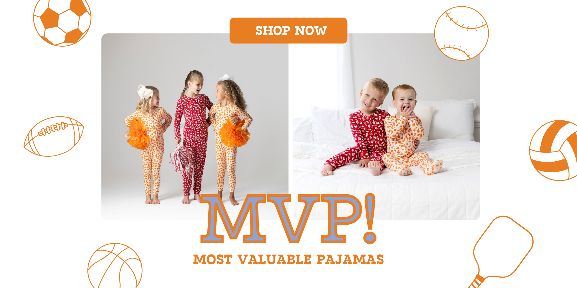 Sports Pajamas, Baseball Pajamas, Pickleball Pajamas, Football Pajamas