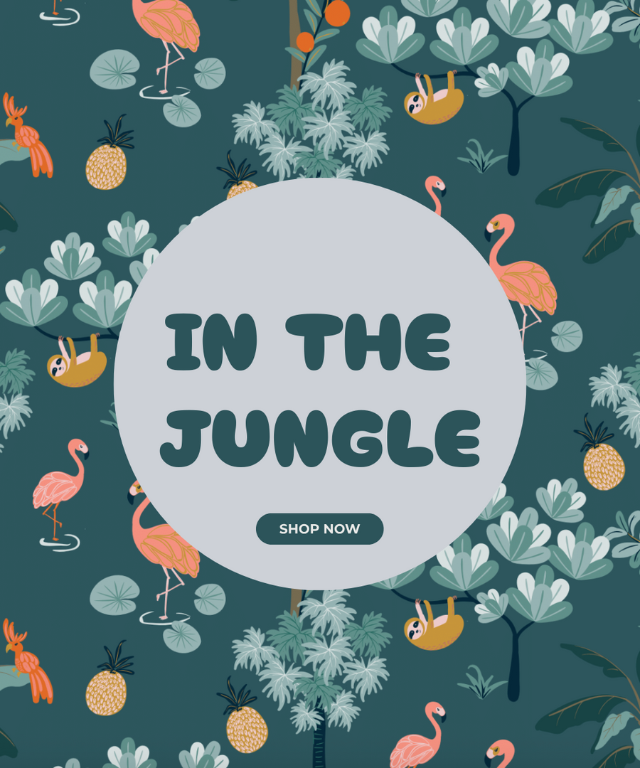 Jungle Themed Pajamas, Tropical PJS, Bamboo Pajamas